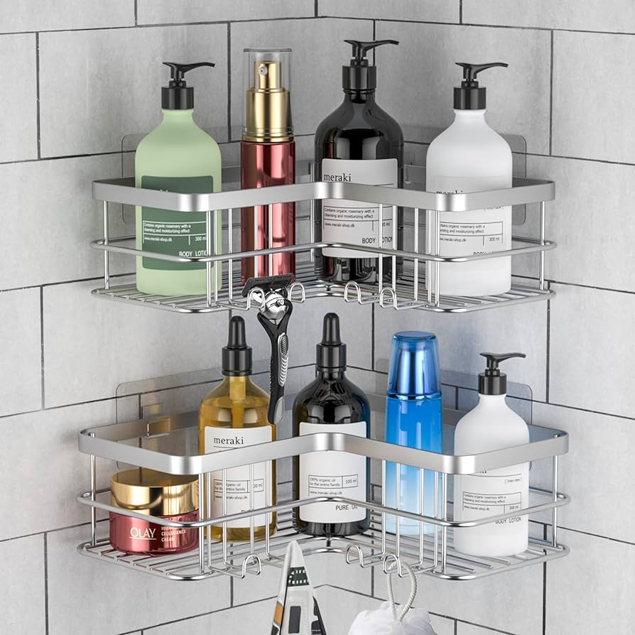 stainless steel corner shower caddy