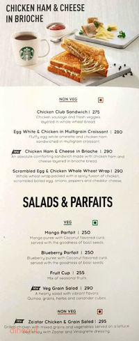 starbucks menu delhi