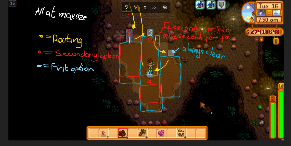 stardew clay farming pattern