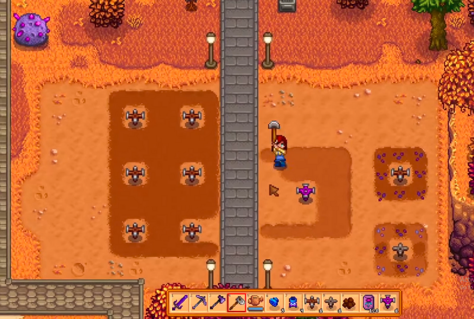 stardew valley quality sprinkler layout