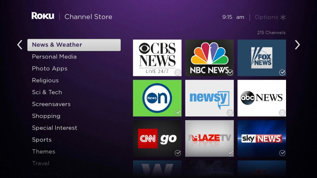 stations on roku