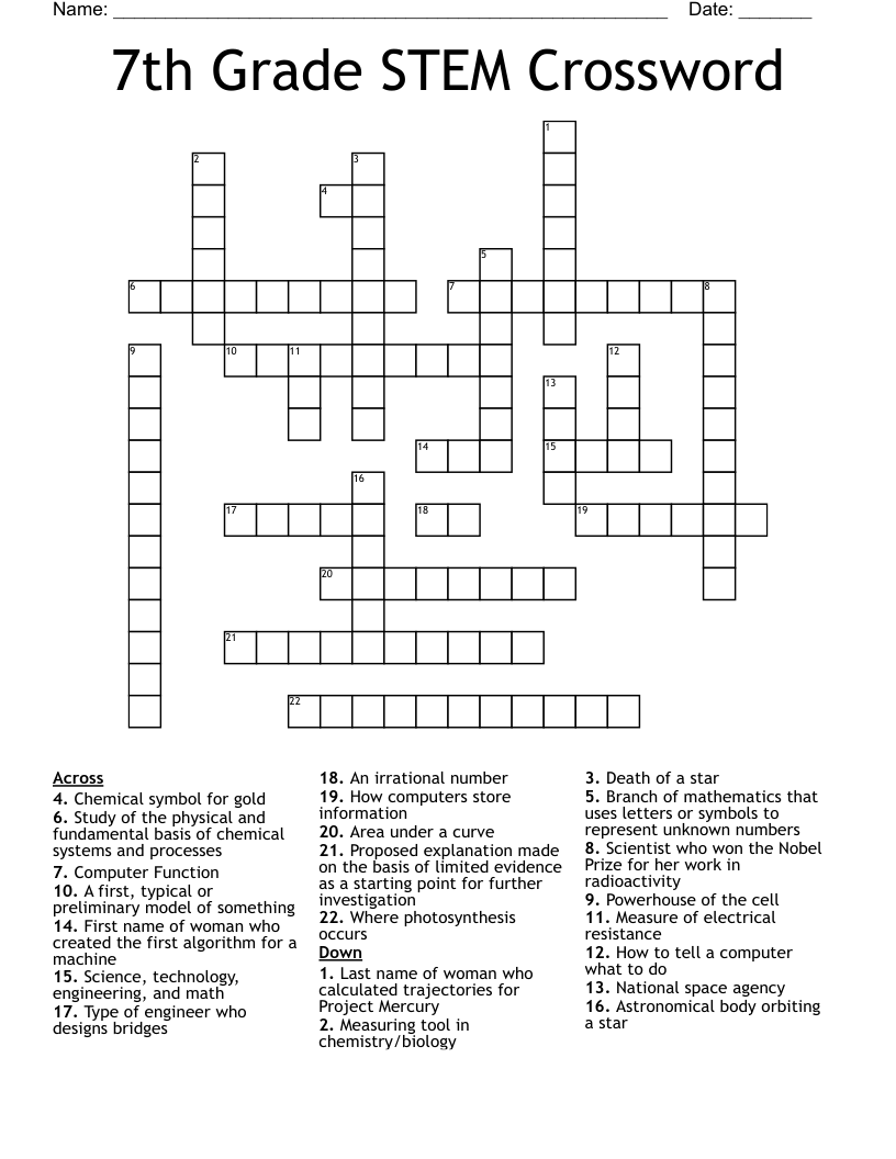 stem crossword clue