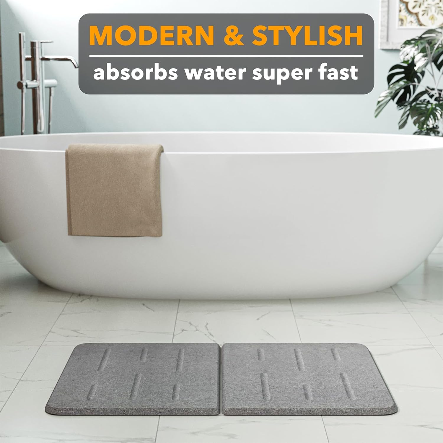 stone bath mat that absorbs water