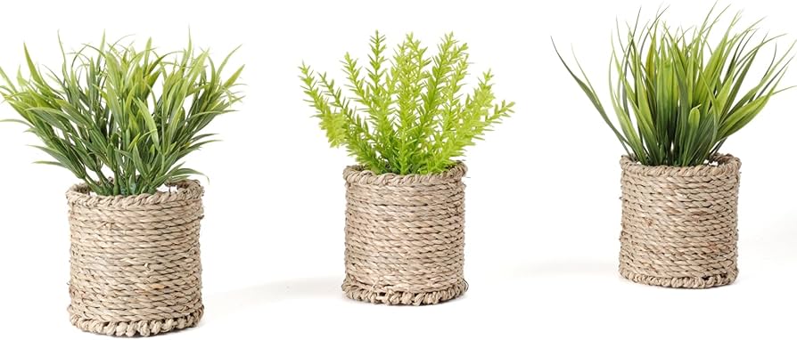 straw plant pots