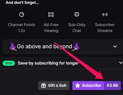 subscribe with twitch prime