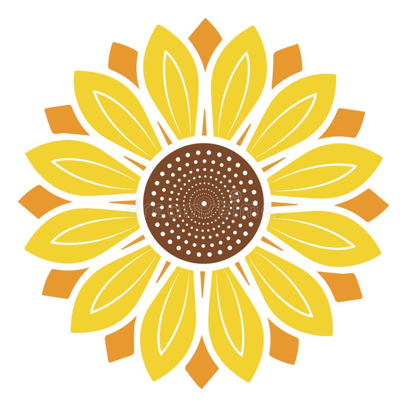 sunflower vector image