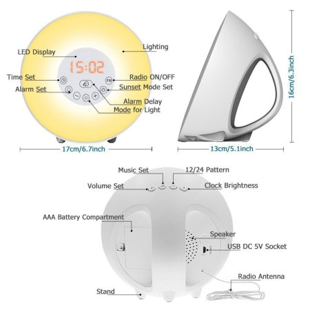 sunrise clock instructions