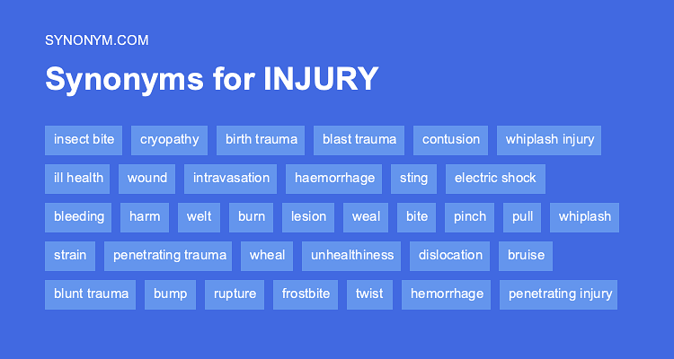 synonyms for injury