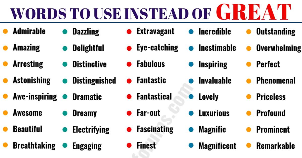 synonyms of great