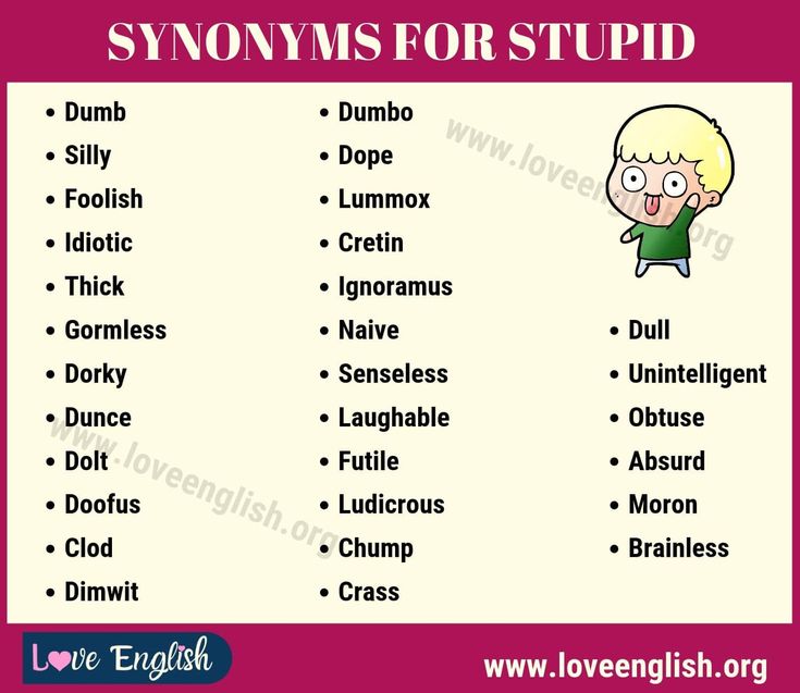 synonyms of stupid