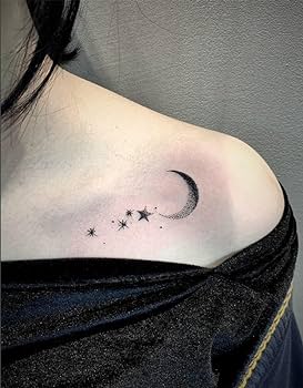 tatuaje luna y estrella pequeño