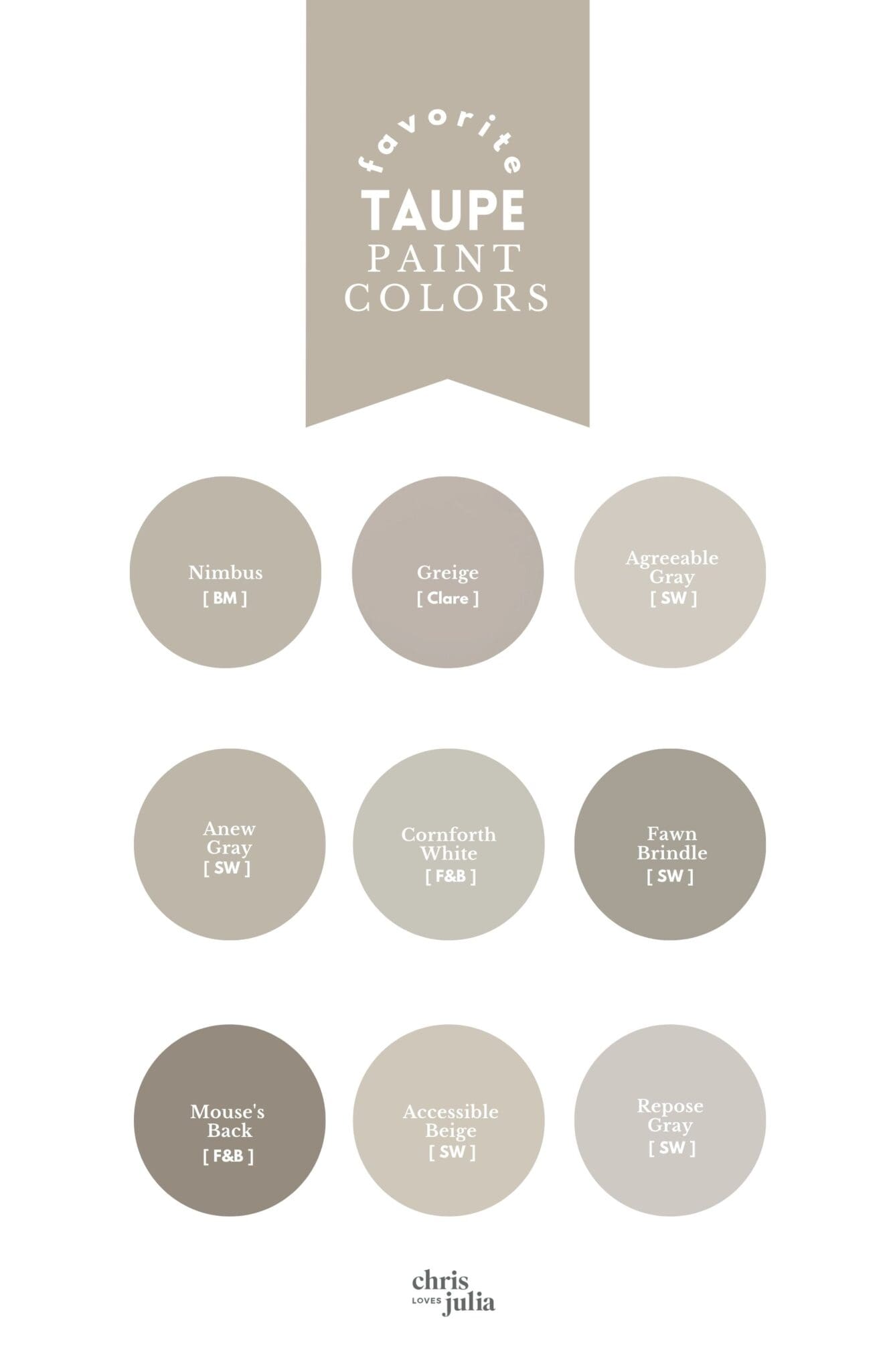 taupe paint swatches