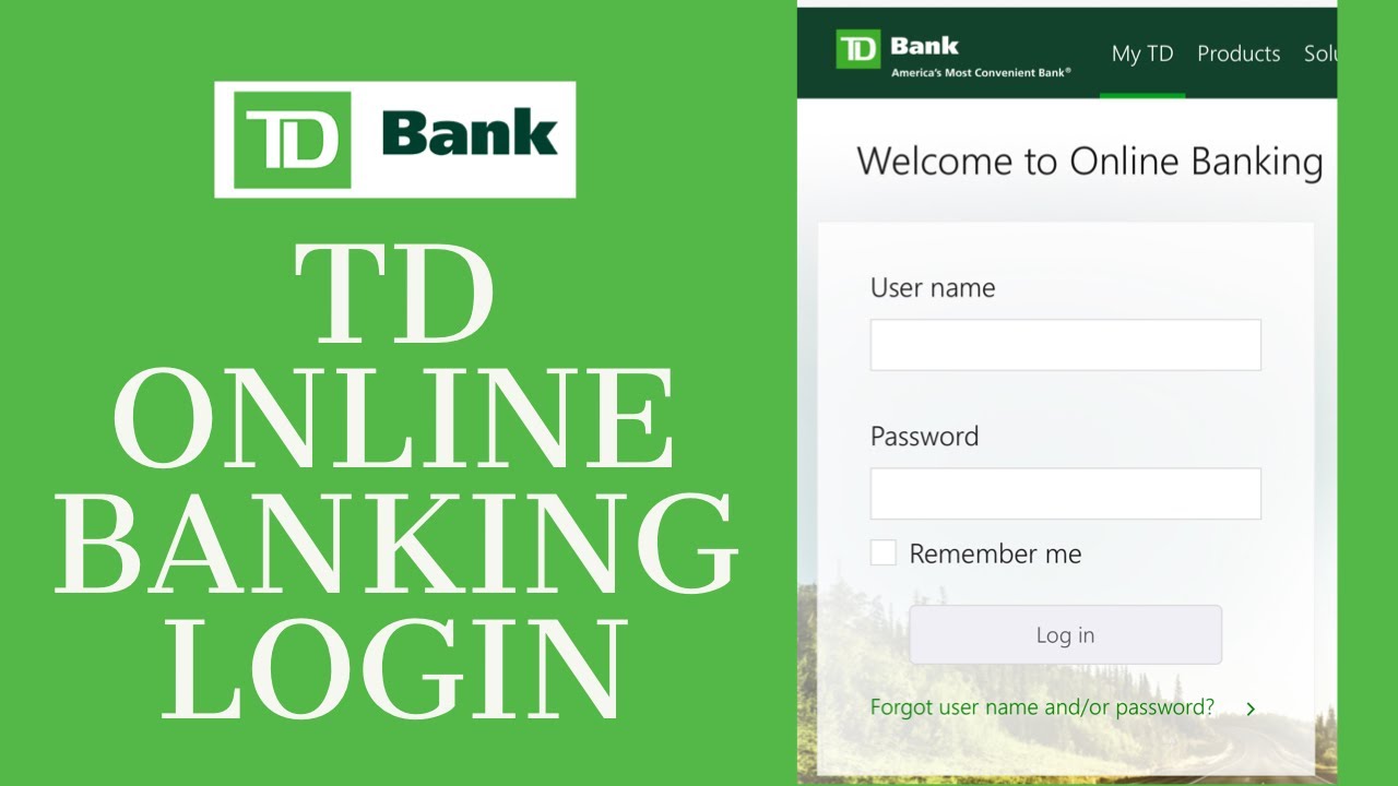 td bank of canada login