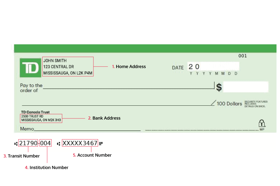 td branch code