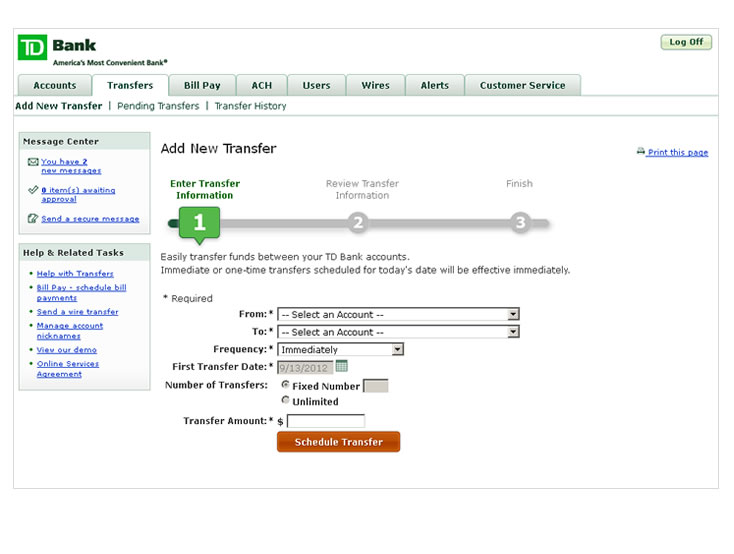 td online banking