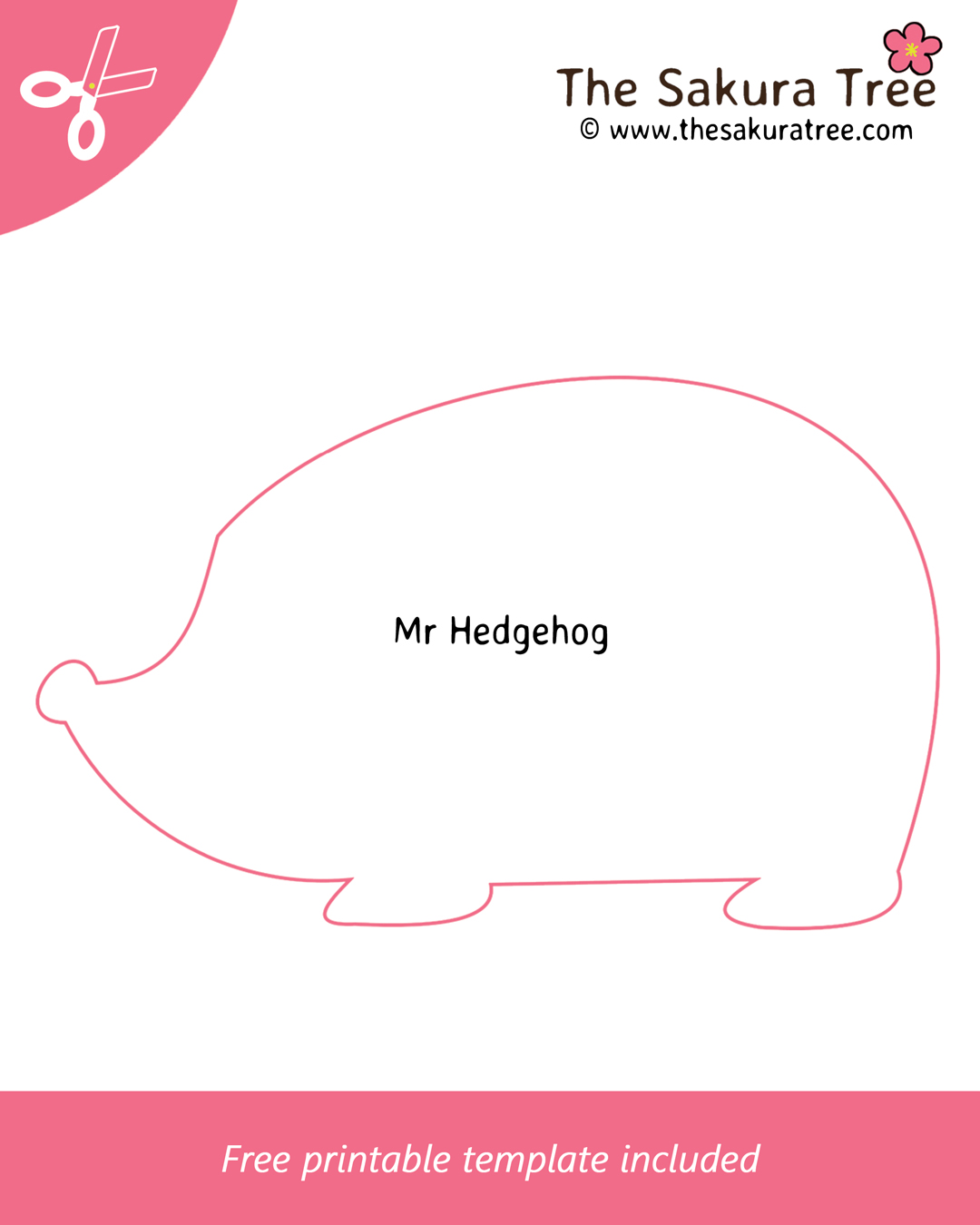 template of a hedgehog