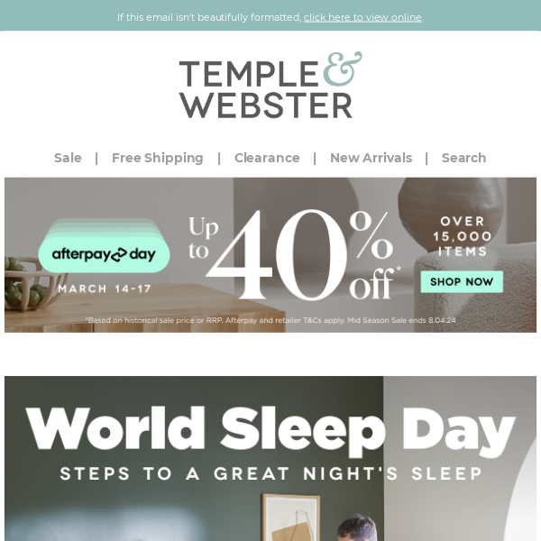 temple and webster free delivery code