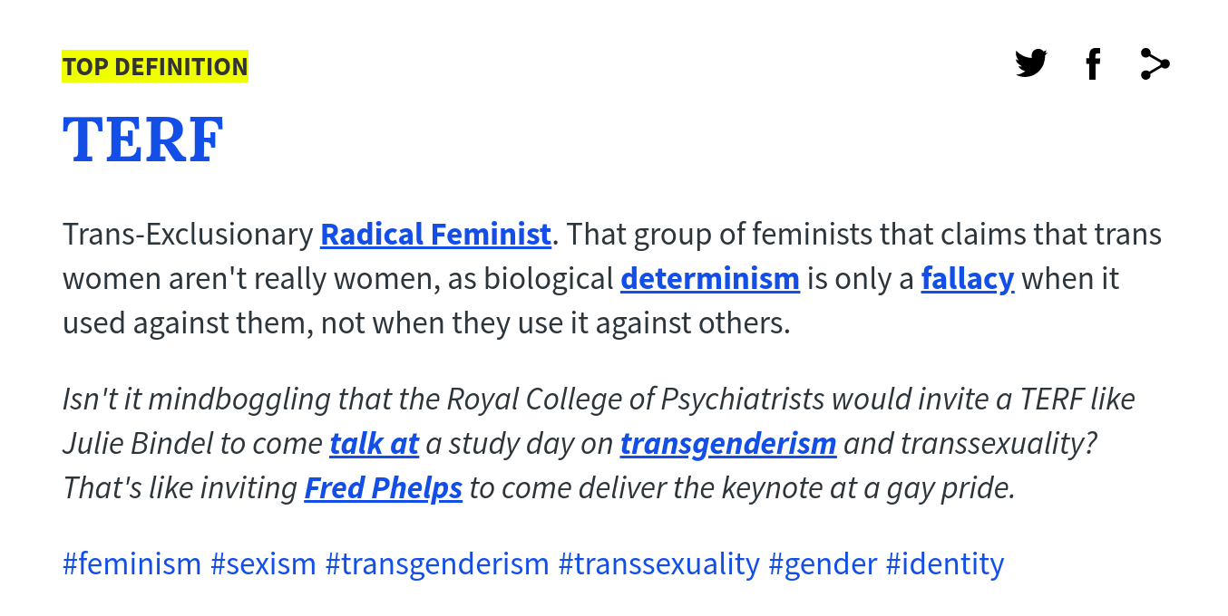 terf urban dictionary