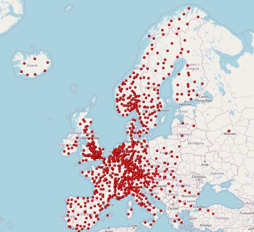 tesla supercharger germany map