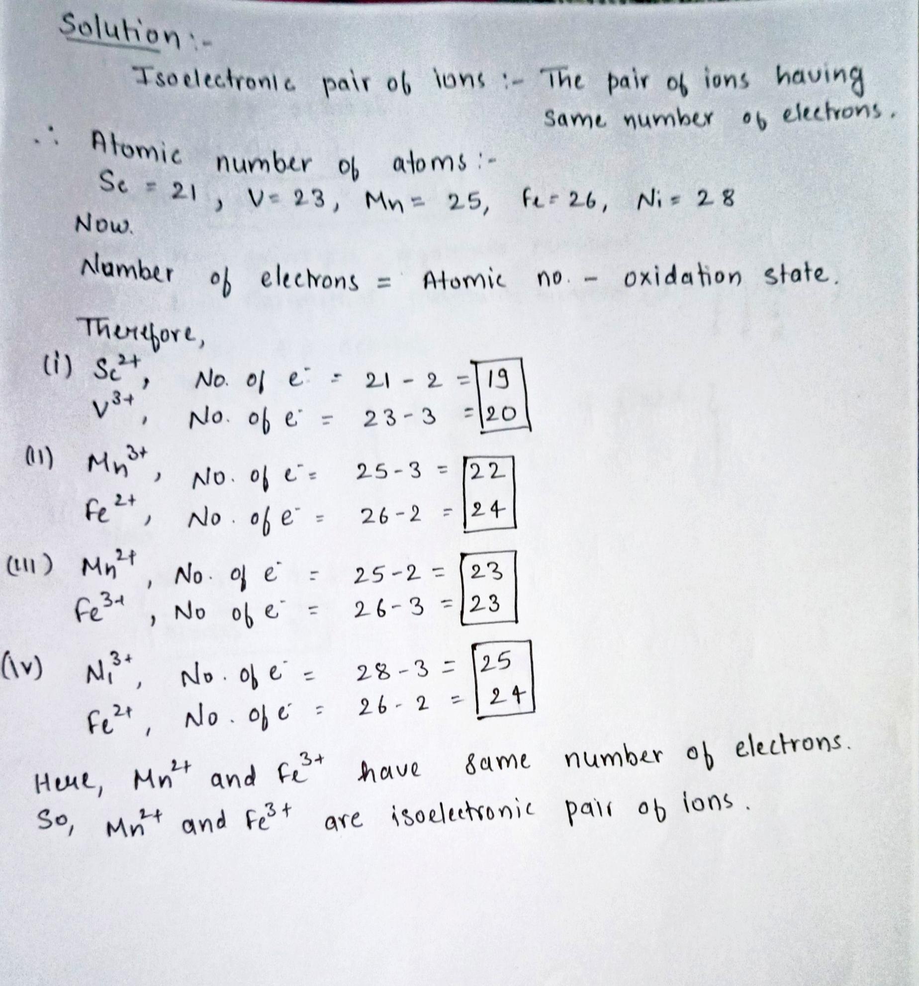 the isoelectronic pair is