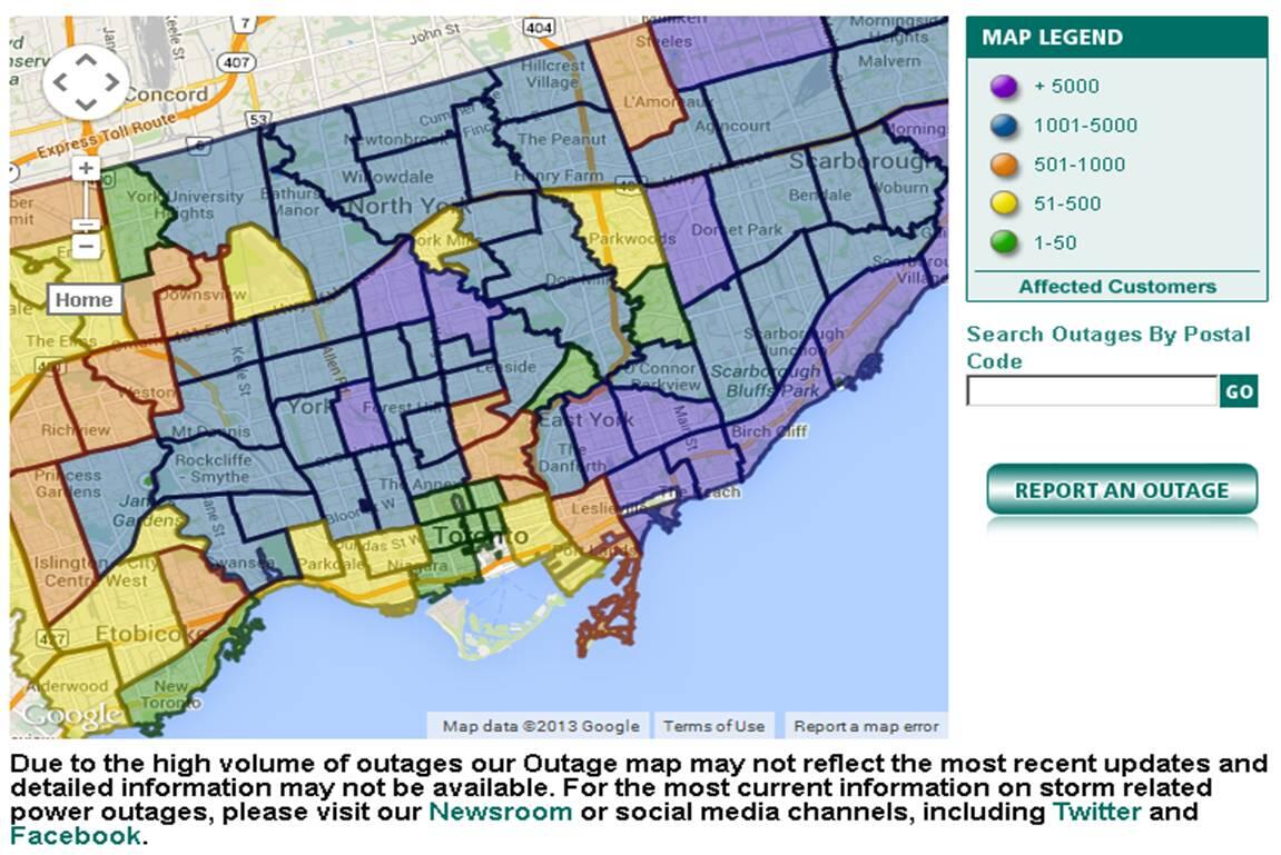 toronto hydro power outage