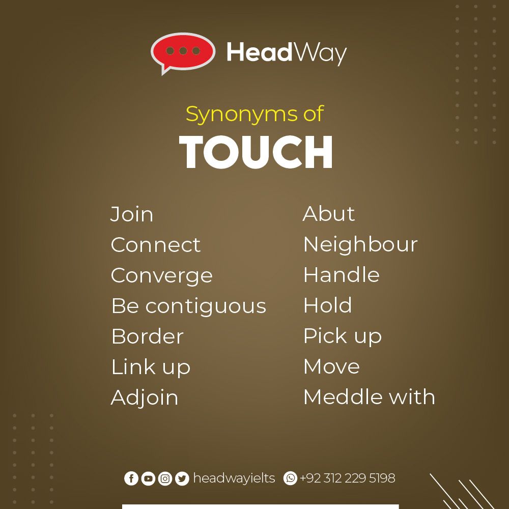 touch synonym