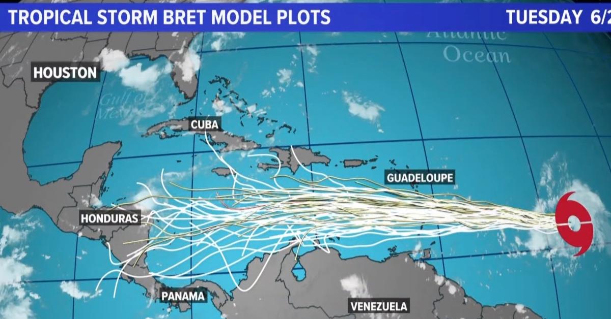 tropical storm bret spaghetti models 2023