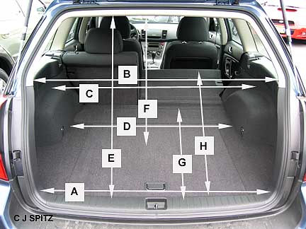 trunk dimensions subaru outback