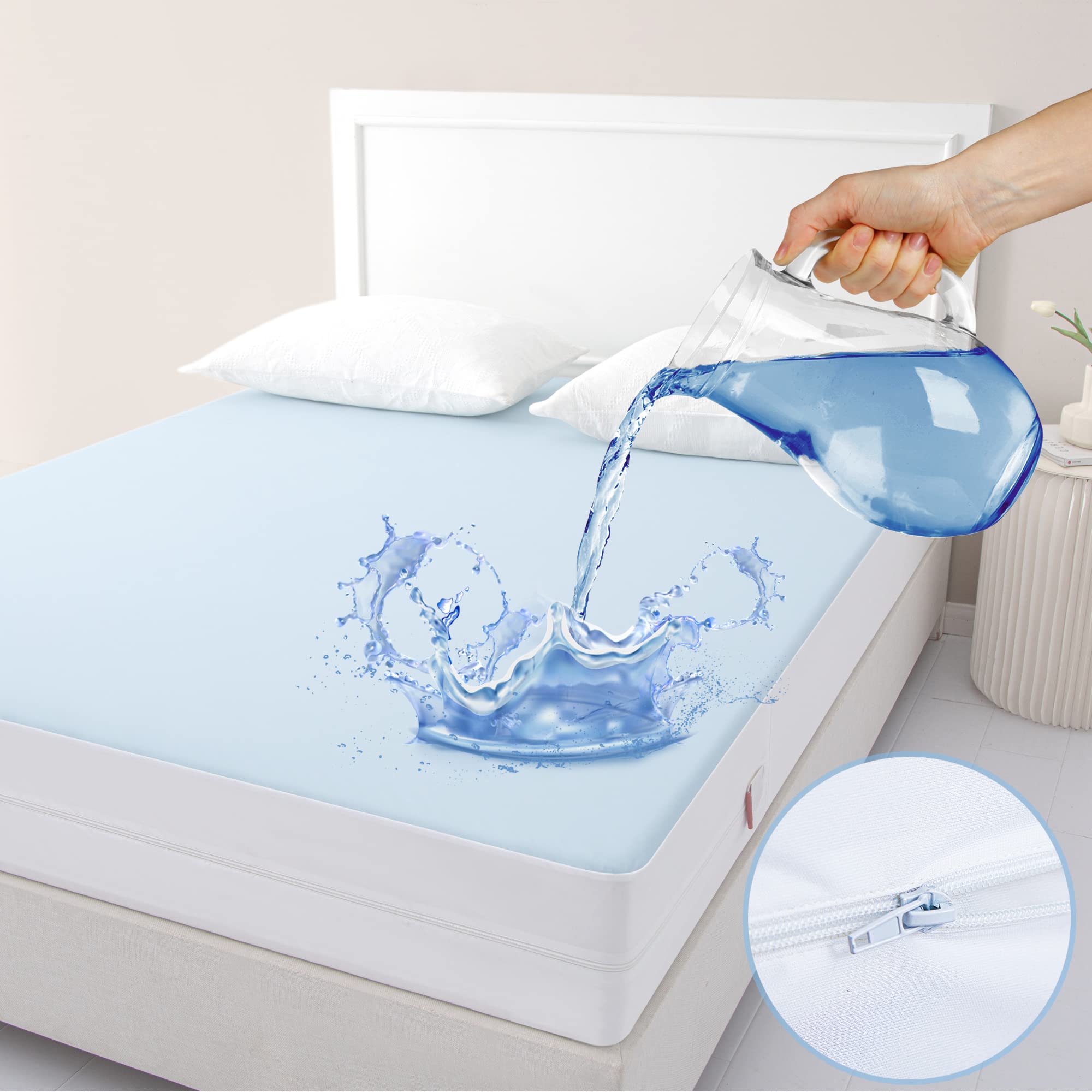 twin xl zippered mattress protector