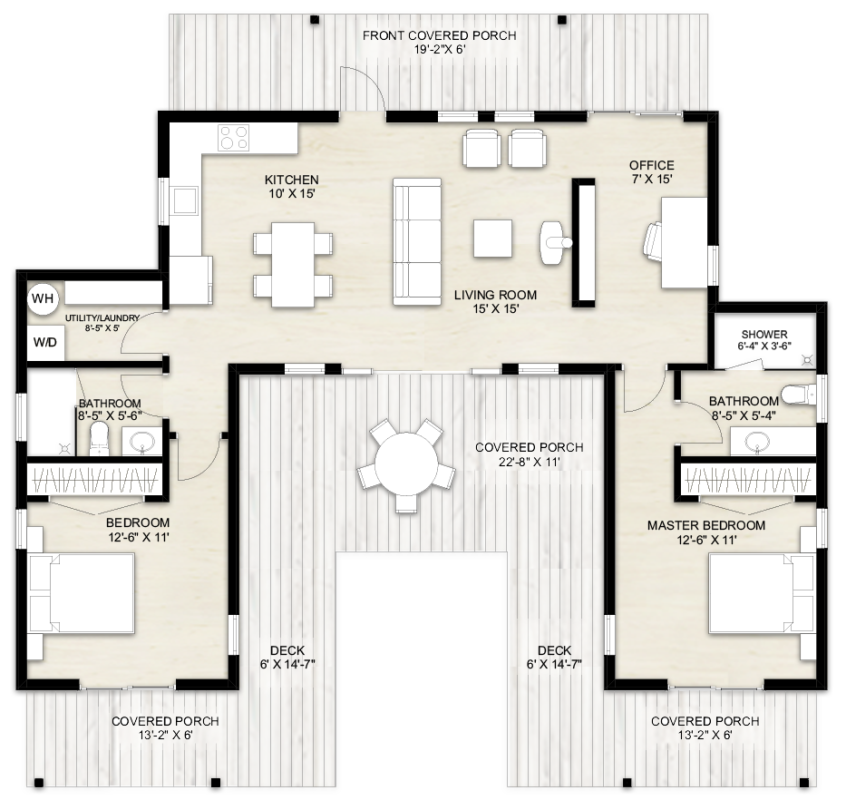 u shaped house designs