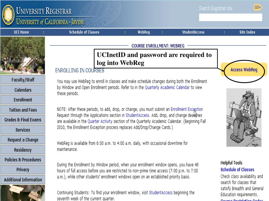 uci enrollment window