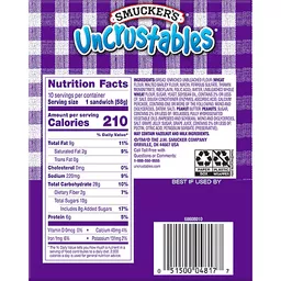 uncrustables carbs