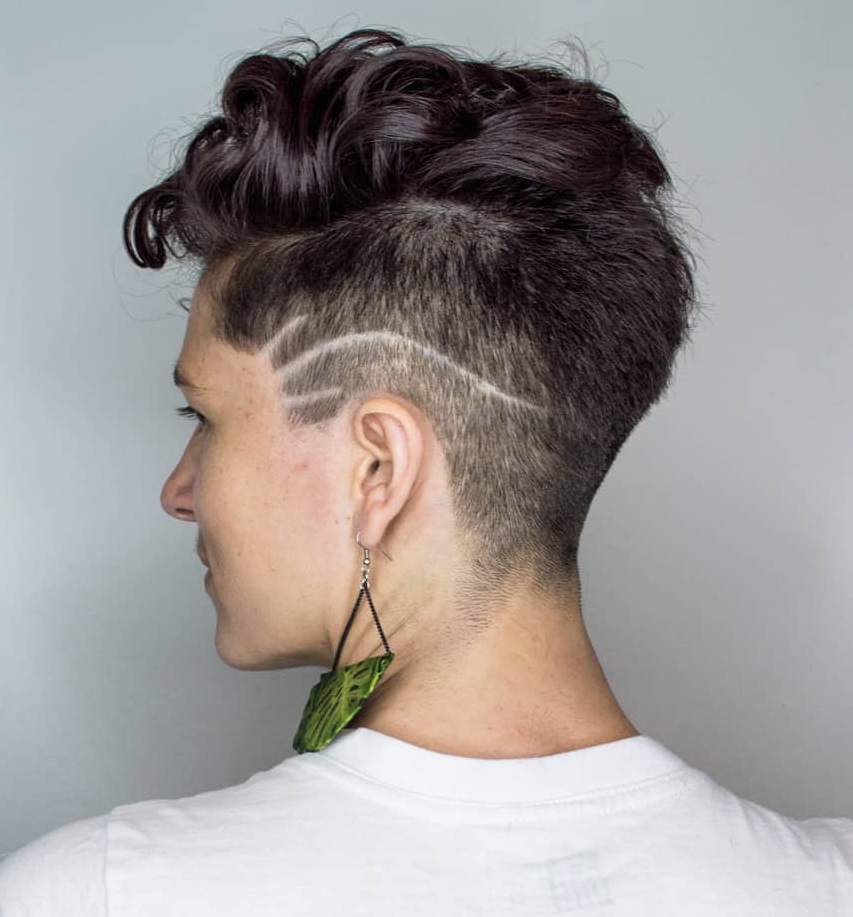 undercut with shaved sides