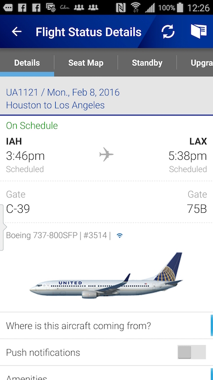 united airlines flight status