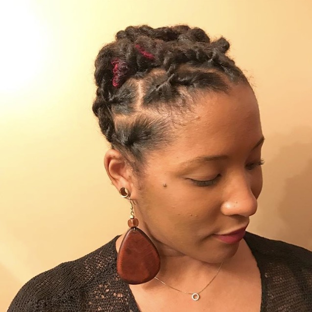 updo styles for short locs