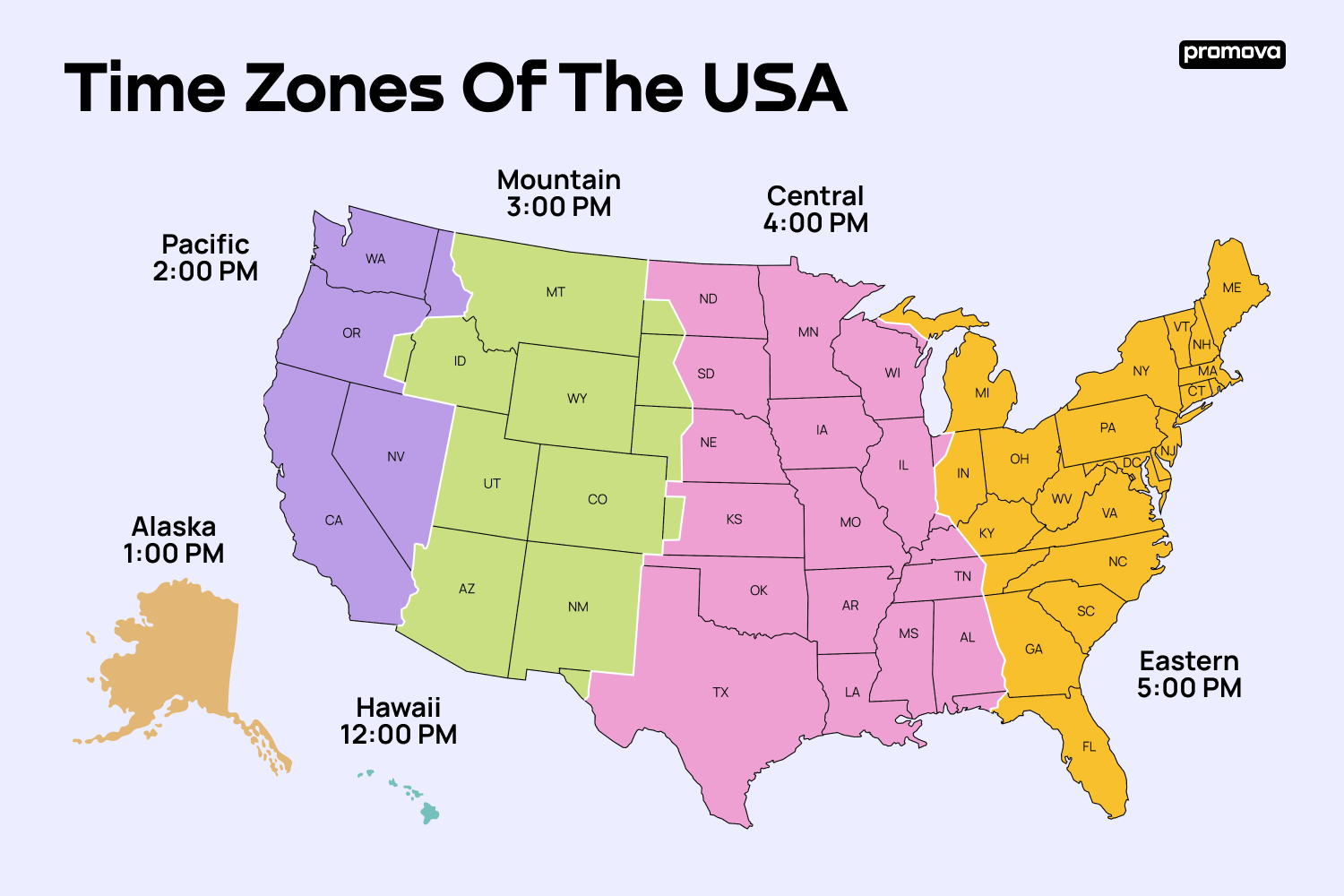 us time zones current time