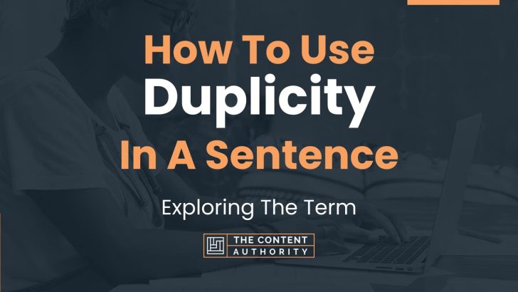 use duplicity in a sentence