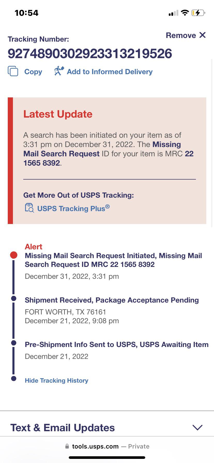 usps stuck on acceptance