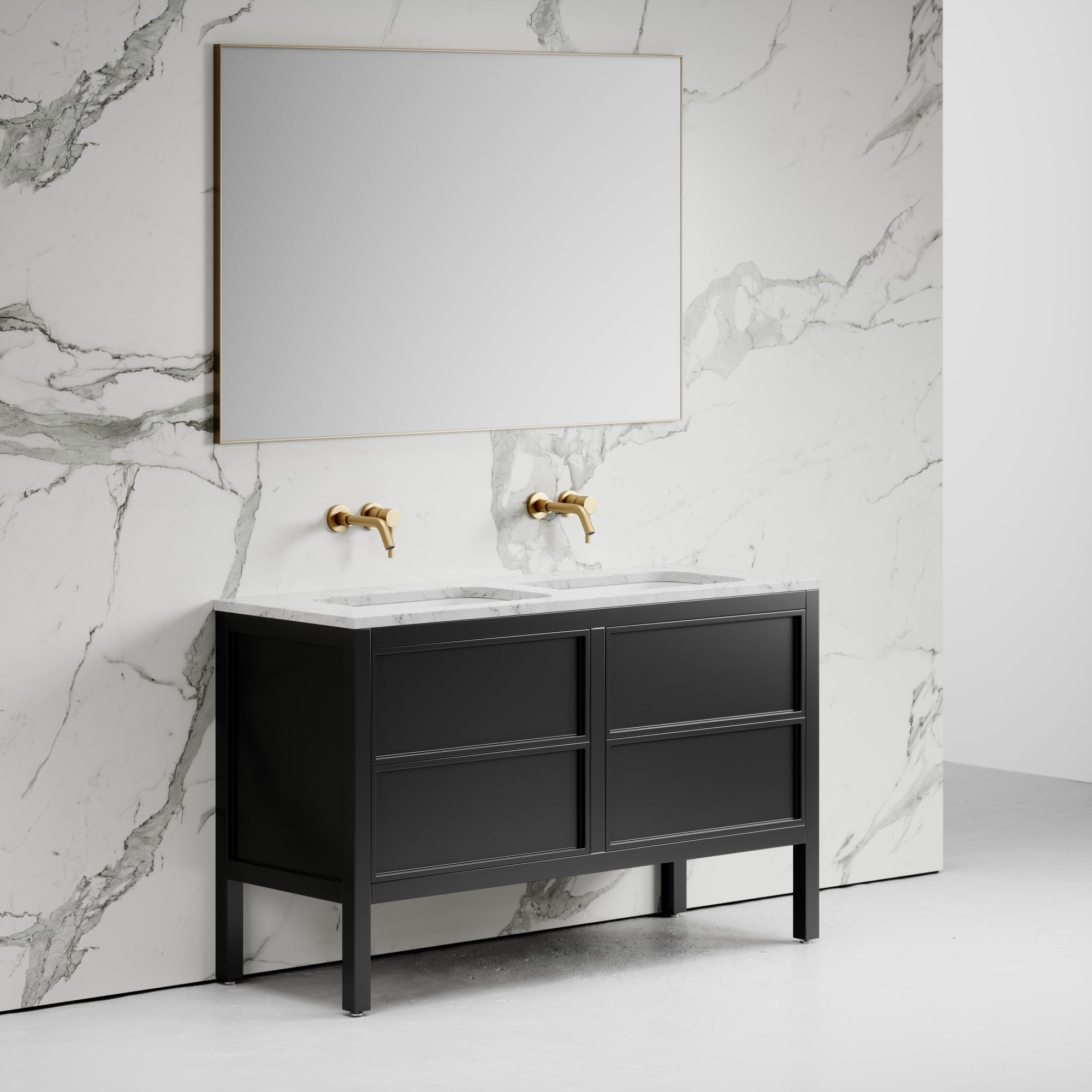 vanity unit with marble top