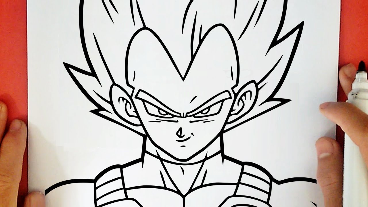 vegeta dibujo facil