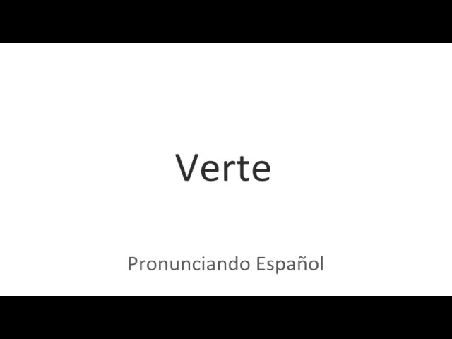 verte in spanish