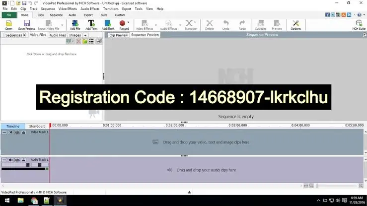 videopad registration code