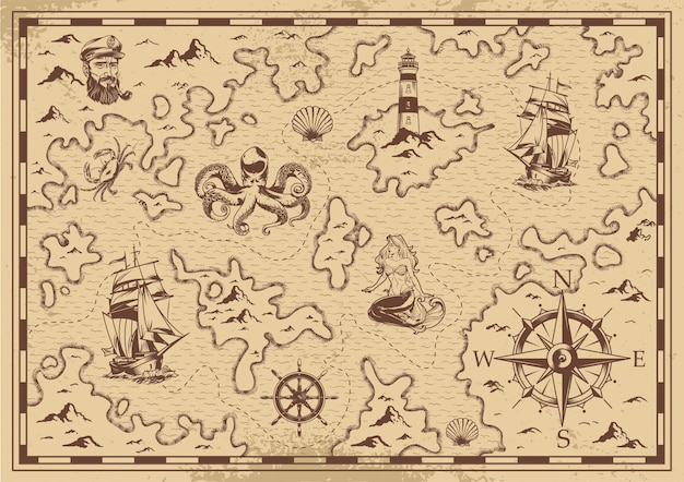 vintage treasure map