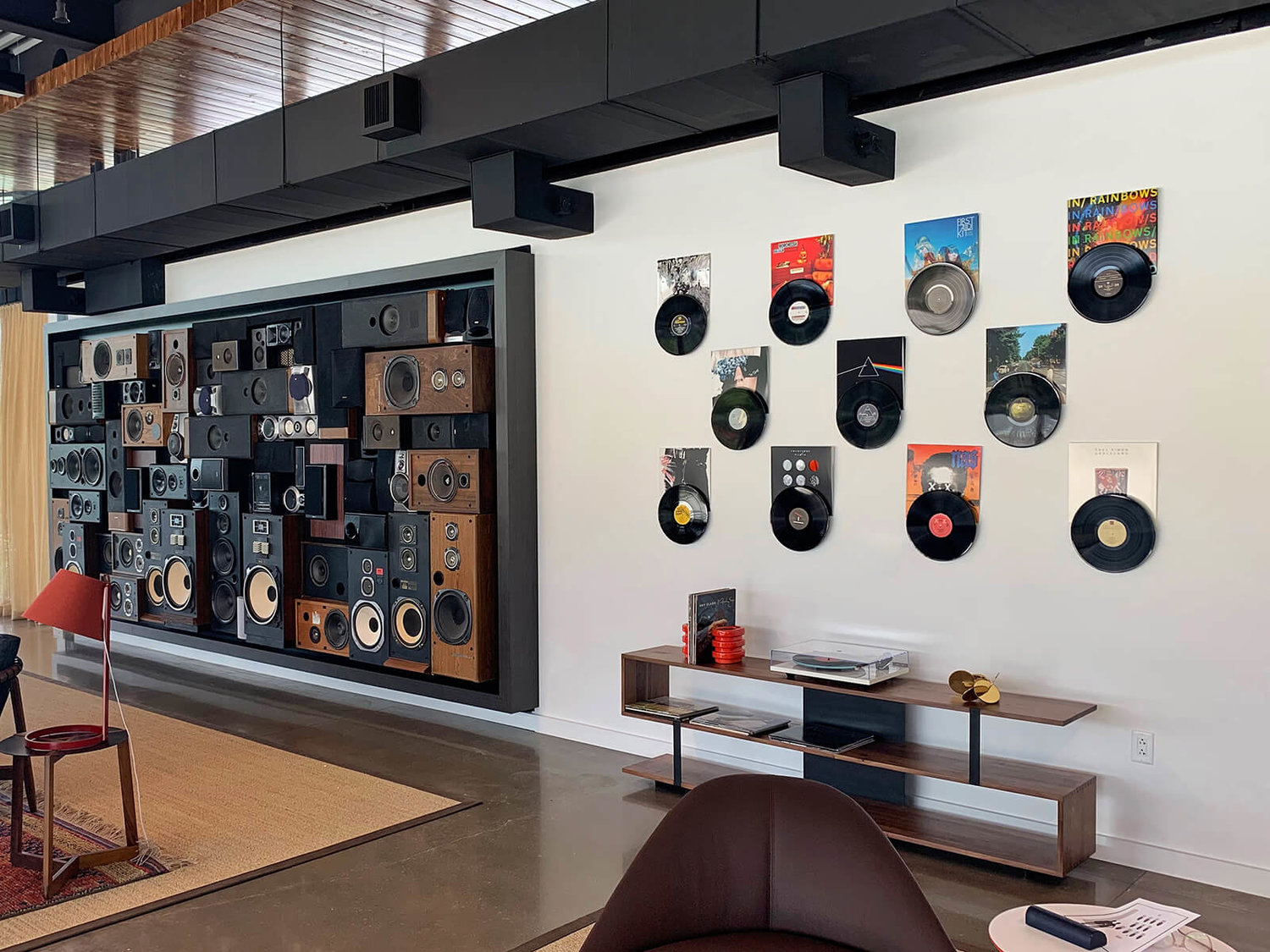 vinyl album wall