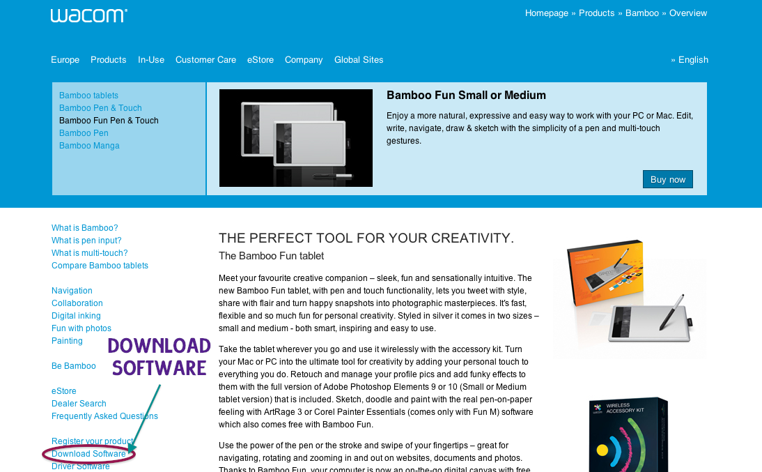 wacom intuos software bundle download key