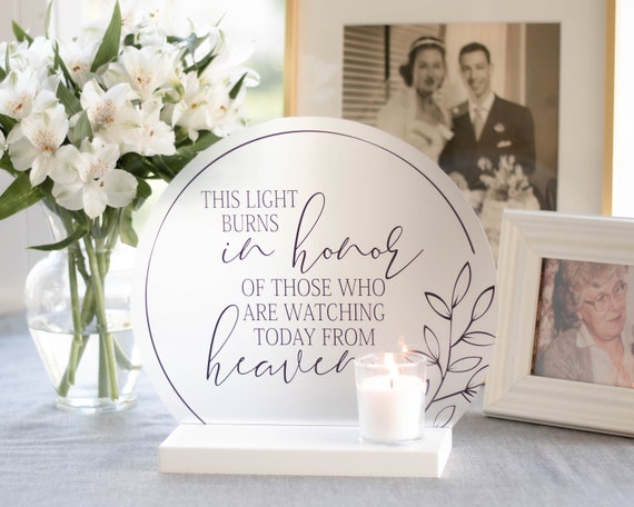 wedding memorial sign with pictures