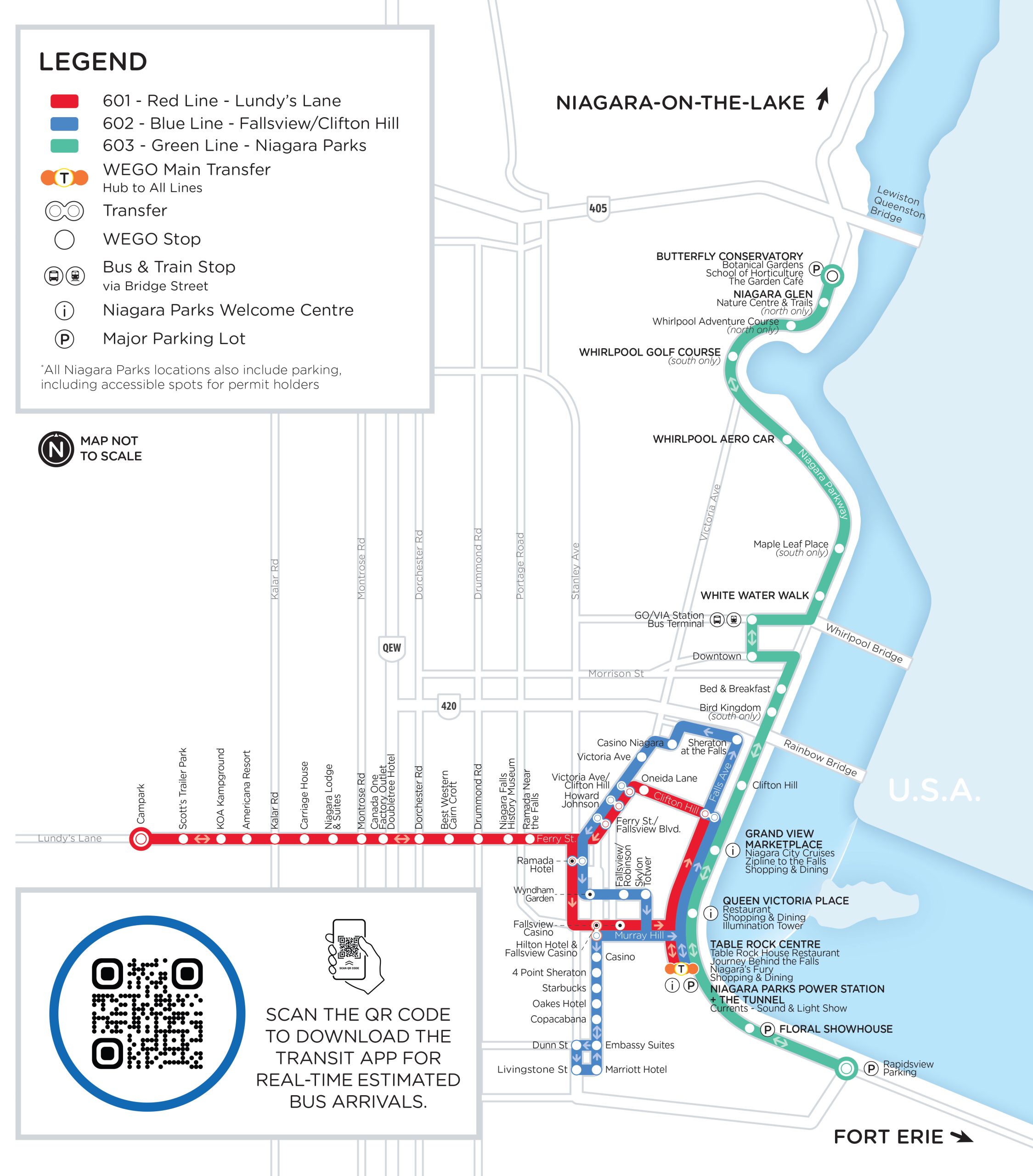 wego niagara falls route map