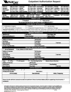 wellcare by allwell medicare outpatient authorization form