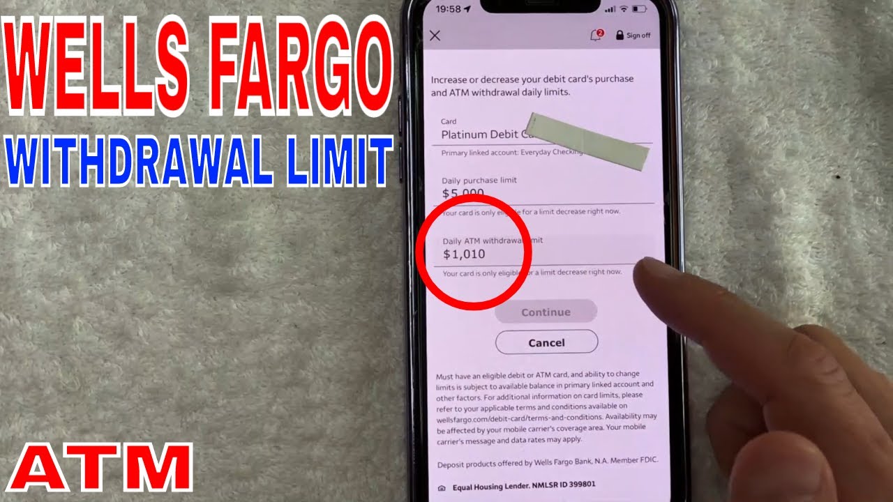 wells fargo daily limit withdrawal