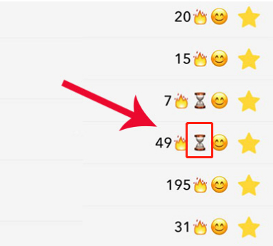 what does the hourglass in snapchat mean